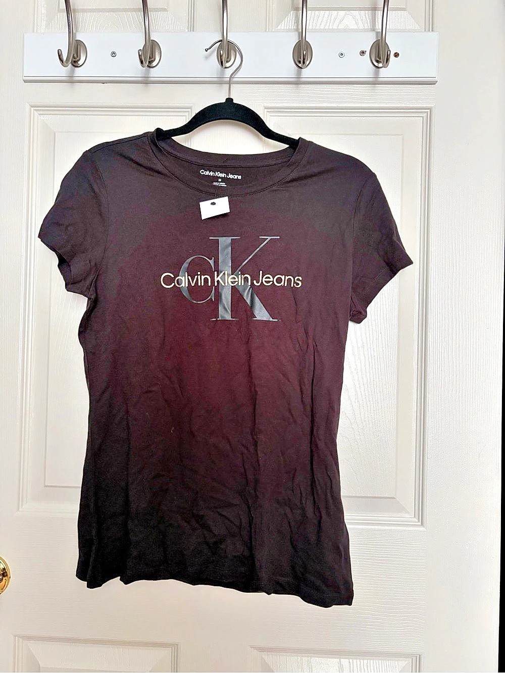 Calvin Klein Jeans Monologo Tee Short Sleeve Black Medium